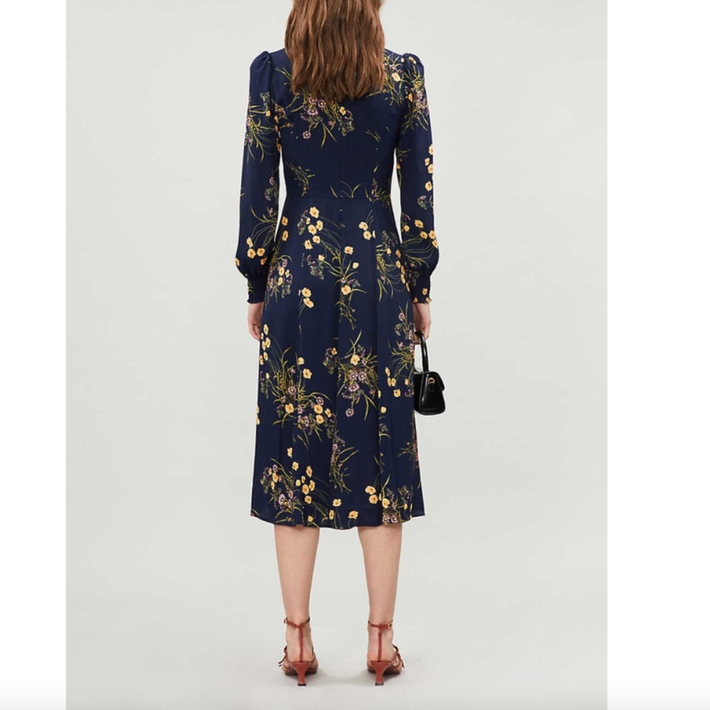 Reformation Wallflower Floral Print Crepe Midi Dress Size 6 - Picture 2 of 9